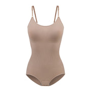 Body shaping bodysuit for women with abdominal compression buttons open cut underwear waist cinching and body shaping bodysuit