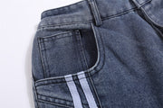 Fashion Side Striped Straight Jeans Men