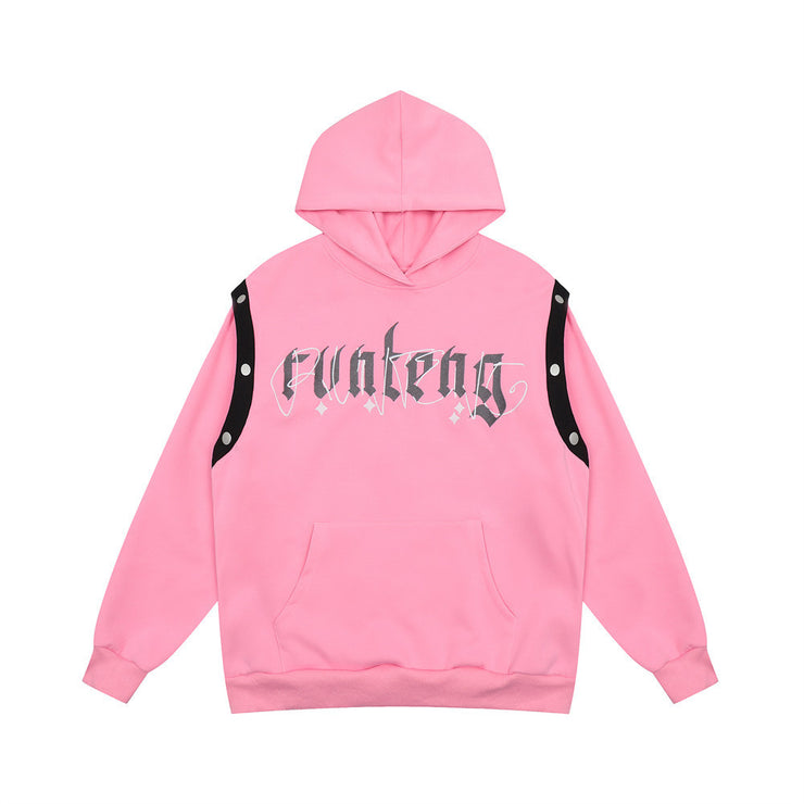 Fashion Letters Printed Hoodie Men
