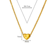 Initial Heart Necklaces For Women Gold Color Stainless Steel Engraved A-Z Letter Heart Necklace Wedding Bridesmaid Jewelry Gift