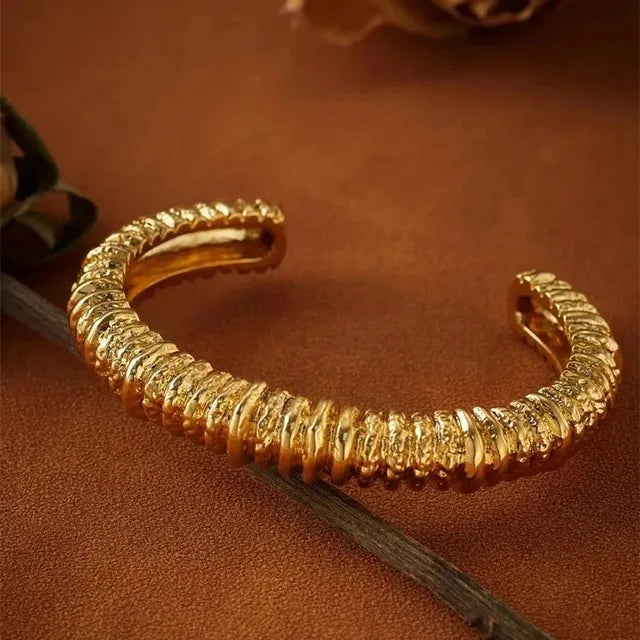 Brass Texture Knot Braided Chunky Earrings for Women Metal Gold Color Jewelry Personality Vintage European And American