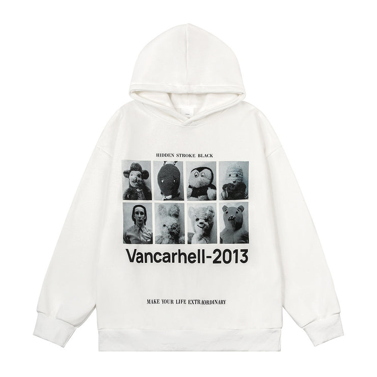 Fashion Jiugongge Printed Hoodie Men