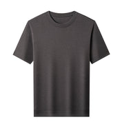 Men's short sleeved summer new casual round neck T-shirt knitted sweater for men