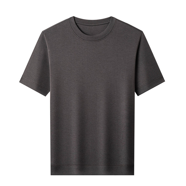 Men's short sleeved summer new casual round neck T-shirt knitted sweater for men