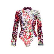 Printed fashion design hot spring swimsuit women's swimsuit one-piece set