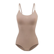 Body shaping bodysuit for women with abdominal compression buttons open cut underwear waist cinching and body shaping bodysuit