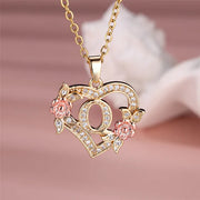 Cute Female A-Z Letter Pendant Necklace Vintage Yellow Gold Color Wedding Jewelry Gift For Women